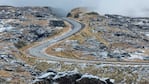 El Camino de las Altas Cumbres, afectado por la nevada.