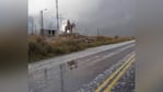 El Camino de las Altas Cumbres con granizo. Foto: Traslasierra Noticias.