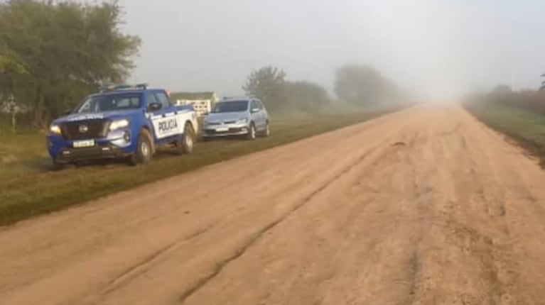 El camino rural donde fue hallada la mujer sin vida ( Gentileza)