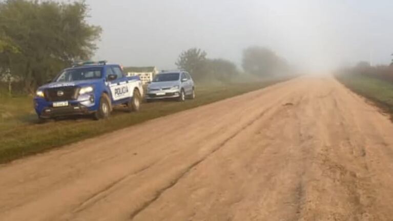 El camino rural donde fue hallada la mujer sin vida ( Gentileza)
