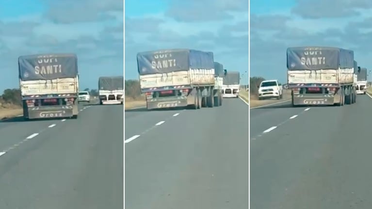 El camión estuvo a punto de chocar en la ruta 10.