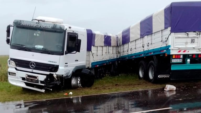 El camión que protagonizó el accidente fatal.