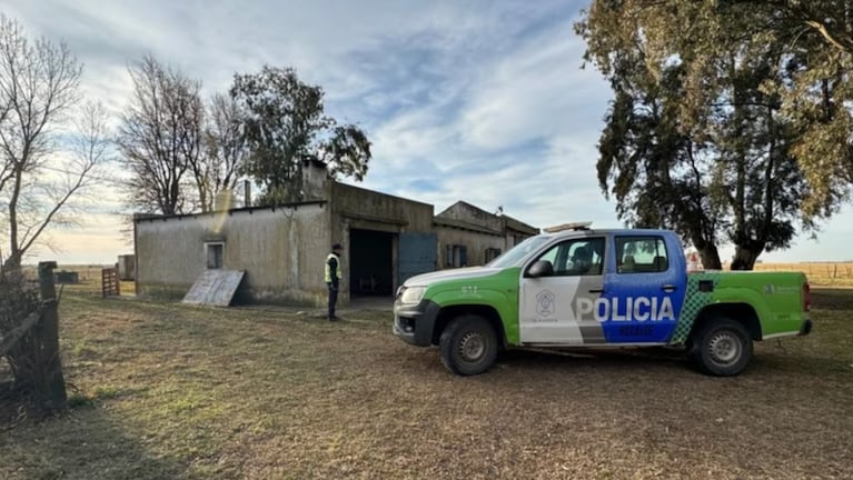 El campo donde ocurrieron los crímenes en Olavarría.