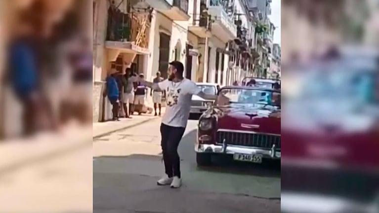 El Caño en plena grabación de su videoclip, en las calles de La Habana.