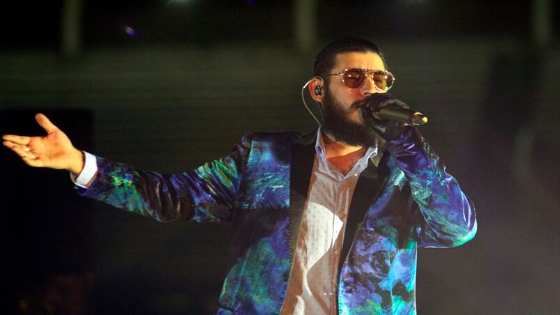 El cantante estuvo anoche en la Plaza de la Música. 