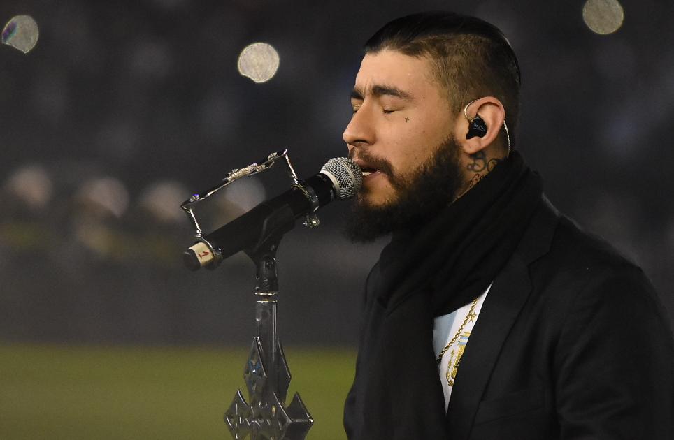 El cantante se lució en la previa al partido de la Selección ante Venezuela. Foto: Lucio Casalla / ElDoce.tv