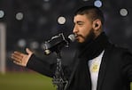 El cantante se lució en la previa al partido de la Selección ante Venezuela. Foto: Lucio Casalla / ElDoce.tv