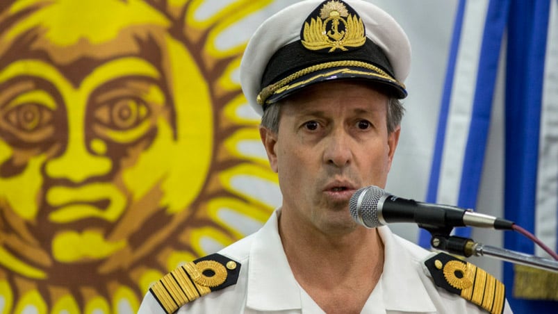 El capitán Balbi explicó la dificultad de la búsqueda del submarino.