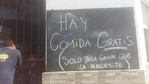 El cartel en Barrio San Vicente. 