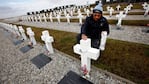 El cementerio Darwin donde están los cuerpos de argentinos no identificados. Foto: EFE