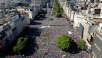 El centro porteño se pobló de hinchas tras la victoria ante Francia. 