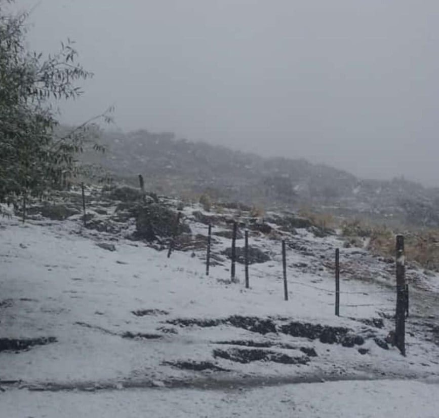 El Champaquí se lució con la nieve. Foto: José Luis Altamirano. 