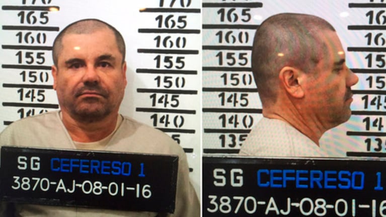 El Chapo, pelado tras su recaptura. 