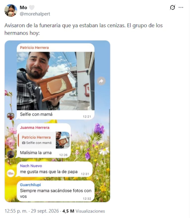 El chat de los hermanos se volvió viral.