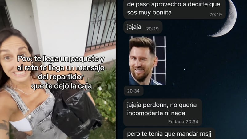 El chat de Rochi y un repartidor se viralizó.