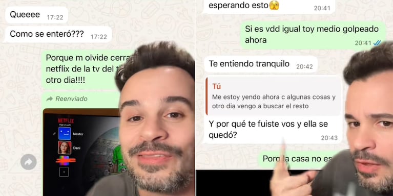 El chat se viralizó por Chacal Boggian.
