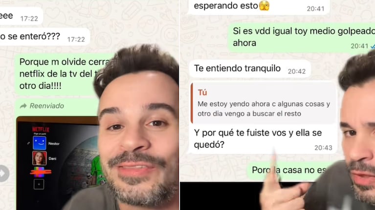 El chat se viralizó por Chacal Boggian.