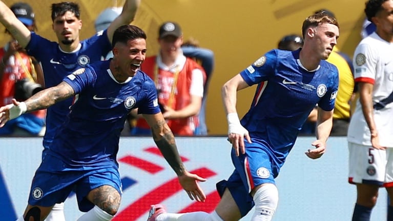 El Chelsea de Enzo Fernández da el golpe y golea al PSG en la final del Mundial de Clubes (Foto: Reuters)
