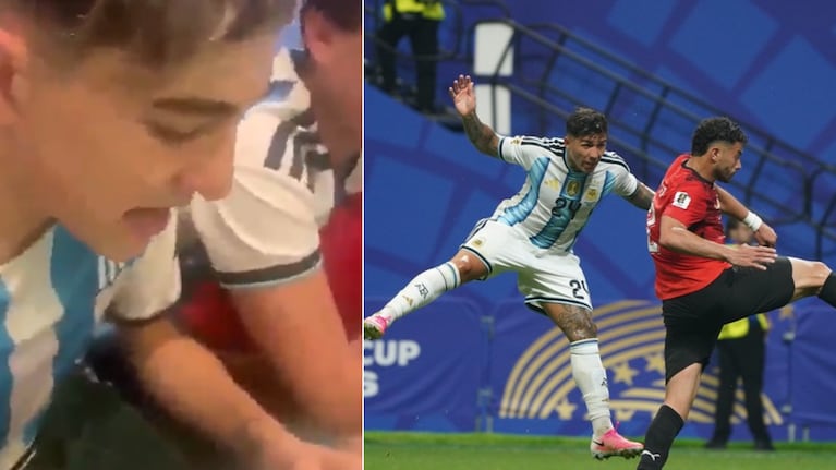 El chico se volvió viral tras leer la Biblia antes del gol de Enzo.