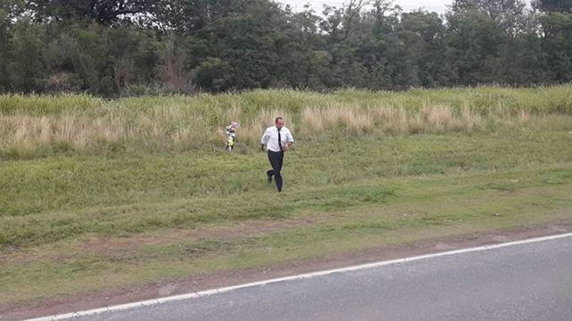 El chofer homenajeó a su colega que murió tras un terrible accidente.