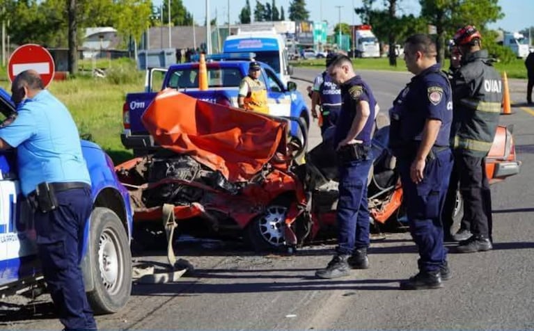 El choque fatal ocurrió sobre la ruta A005. Foto: Andrés Oviedo / Puntal.