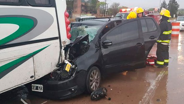 El choque múltiple en la autopista a Carlos Paz dejó heridos leves.