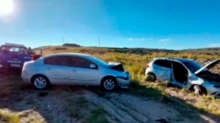 El choque ocurrió a la altura de la zona de El Cóndor, en la ruta E-34. Foto: Traslasierra Noticias.