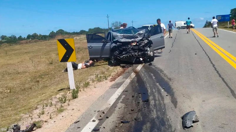 El choque ocurrió en la ruta 104, cerca de Manantiales en el departamento Maldonado.