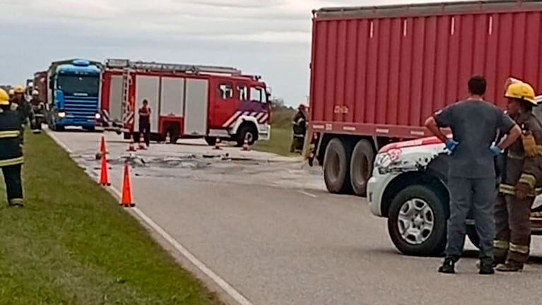 El choque se registró en ruta 6. Foto: FM Por Vos - Tancacha.