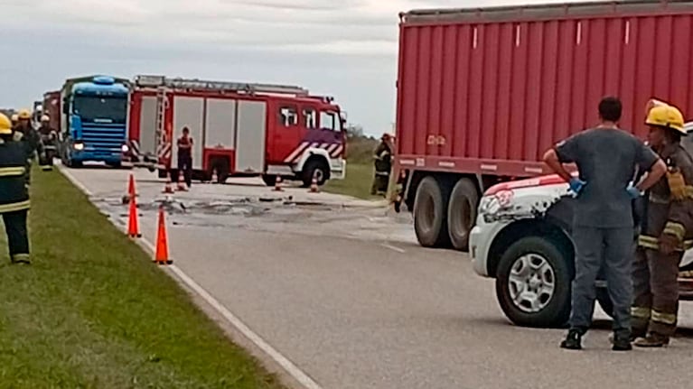 El choque se registró en ruta 6. Foto: FM Por Vos - Tancacha.