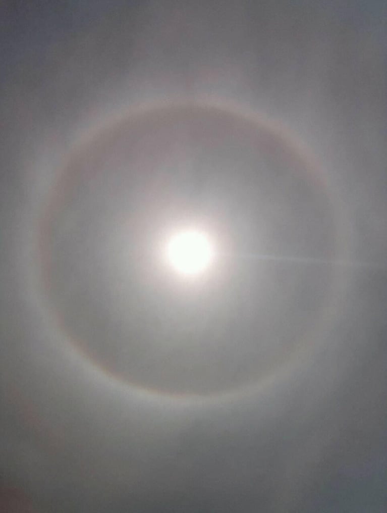 El cielo cordobés sorprendió con este fenómeno meteorológico y óptico. Foto: Fabián Campos.