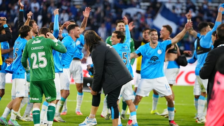 El CM de Belgrano cargó a Guido Herrera tras el triunfo en el clásico.