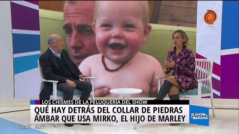 El collar de ámbar de Mirko es moda
