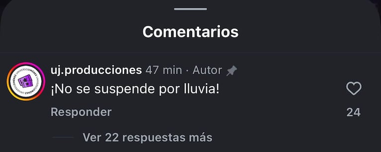 El comentario de la producción.