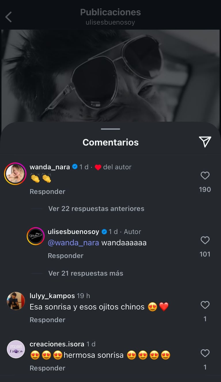 El comentario de Wanda Nara a Ulises Bueno que despertó la polémica.