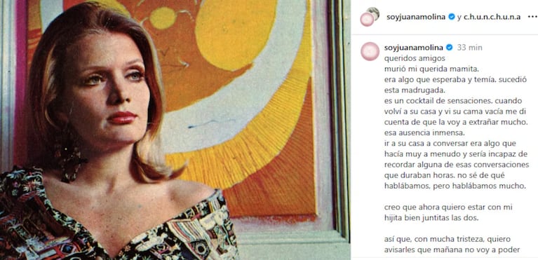 El comunicado de Juana Molina.