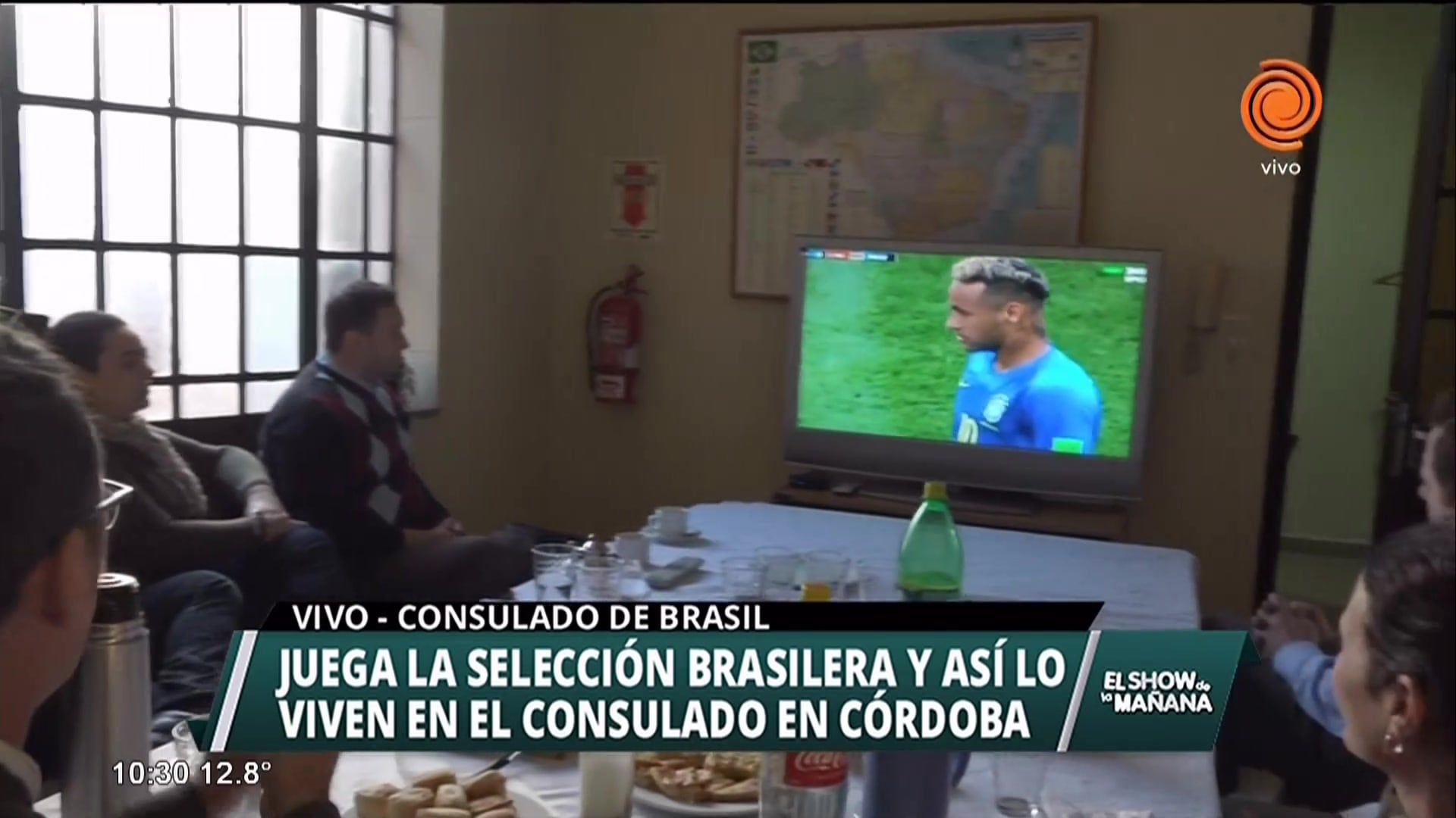 El consulado de Brasil disfruta del partido