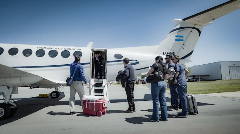 El corazón llegó desde Santa Fe a Córdoba bajo un estricto protocolo.