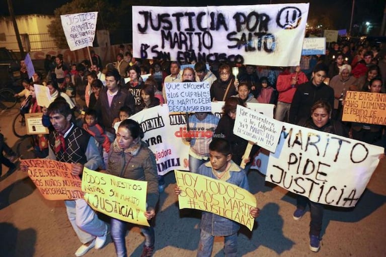 El crimen de Marito: nueva marcha y cinco detenidos