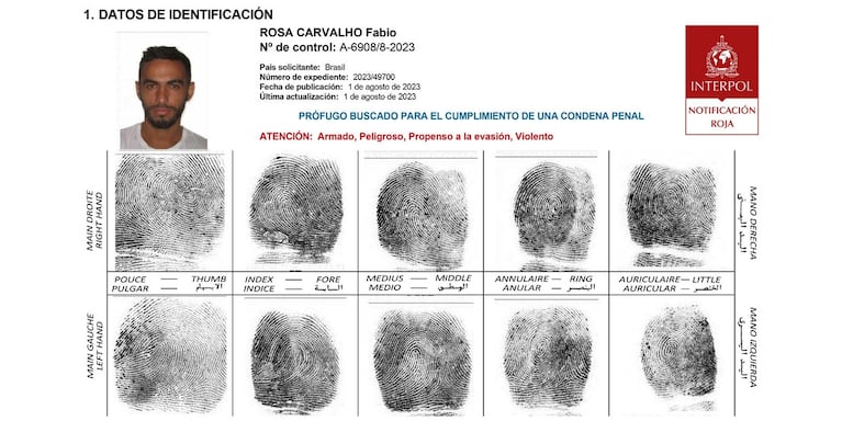 El criminal contaba con pedido de captura de Interpol desde el año 2023.