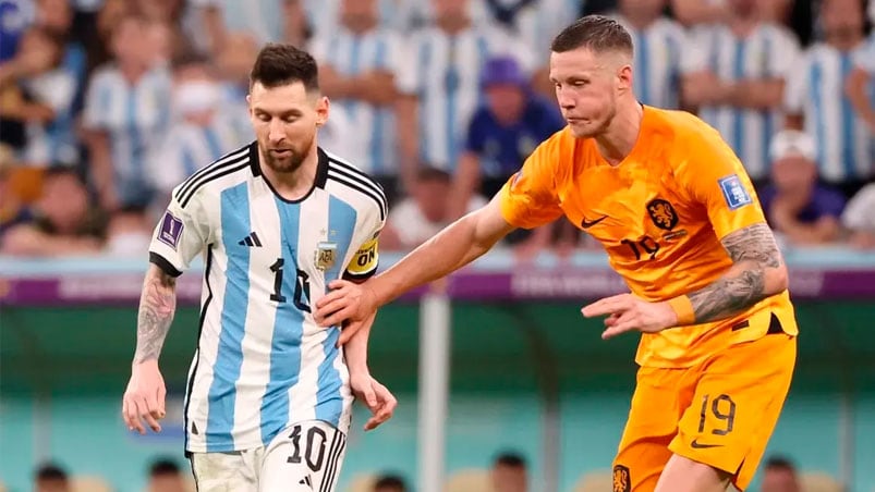 El cruce arrancó el cancha, en el partido entre Países Bajos y Argentina.