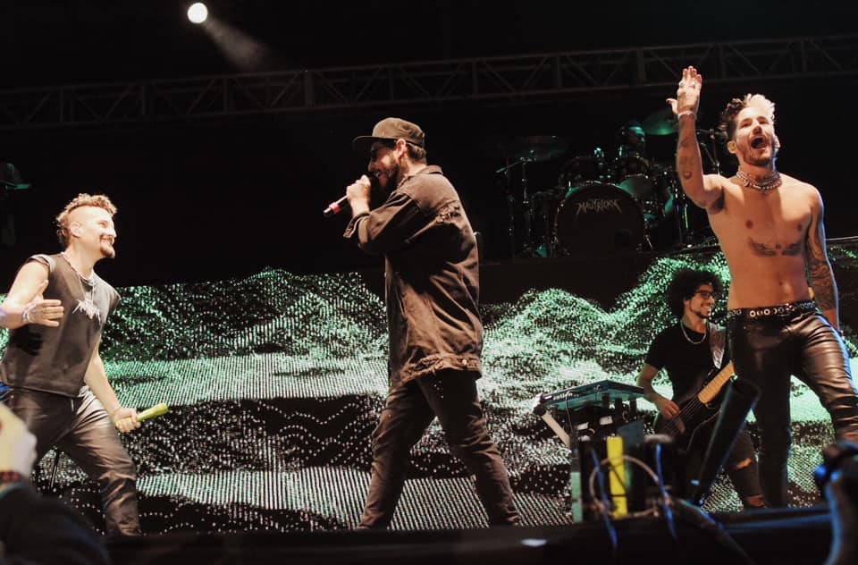 El cuartetero cantó "Intento" con el dúo en Quality e hizo delirar al público cordobés. Foto: Florencia Dreidemie.