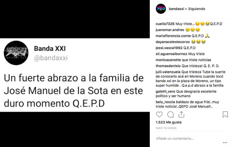 El cuarteto despide a José M. De La Sota