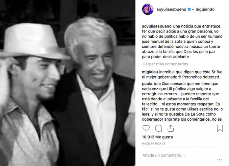 El cuarteto despide a José M. De La Sota