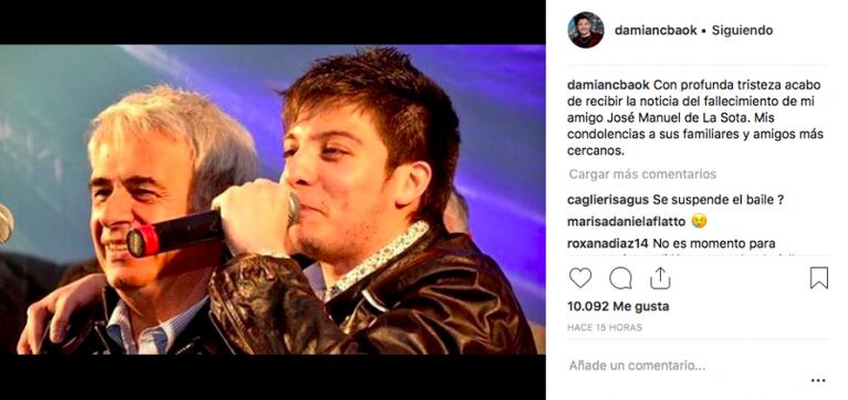 El cuarteto despide a José M. De La Sota