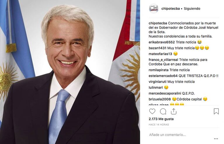 El cuarteto despide a José M. De La Sota