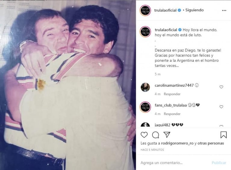 El cuarteto despide con dolor a Diego Maradona
