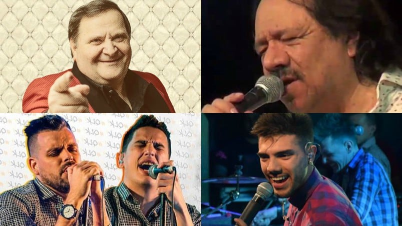 EL cuarteto presente para interpretar el Himno Nacional en su día.