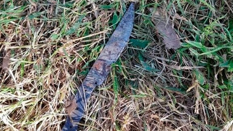 El cuchillo que secuestró la Policía de Córdoba.