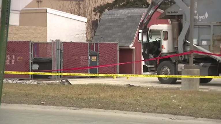 El cuerpo de Stengel fue encontrado en los tachos de basura que estaban atrás de un local de pizzas. (Foto: Fox 6 Milwaukee)